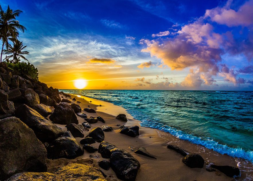 Beautiful Hawaiian Sunset Oahu